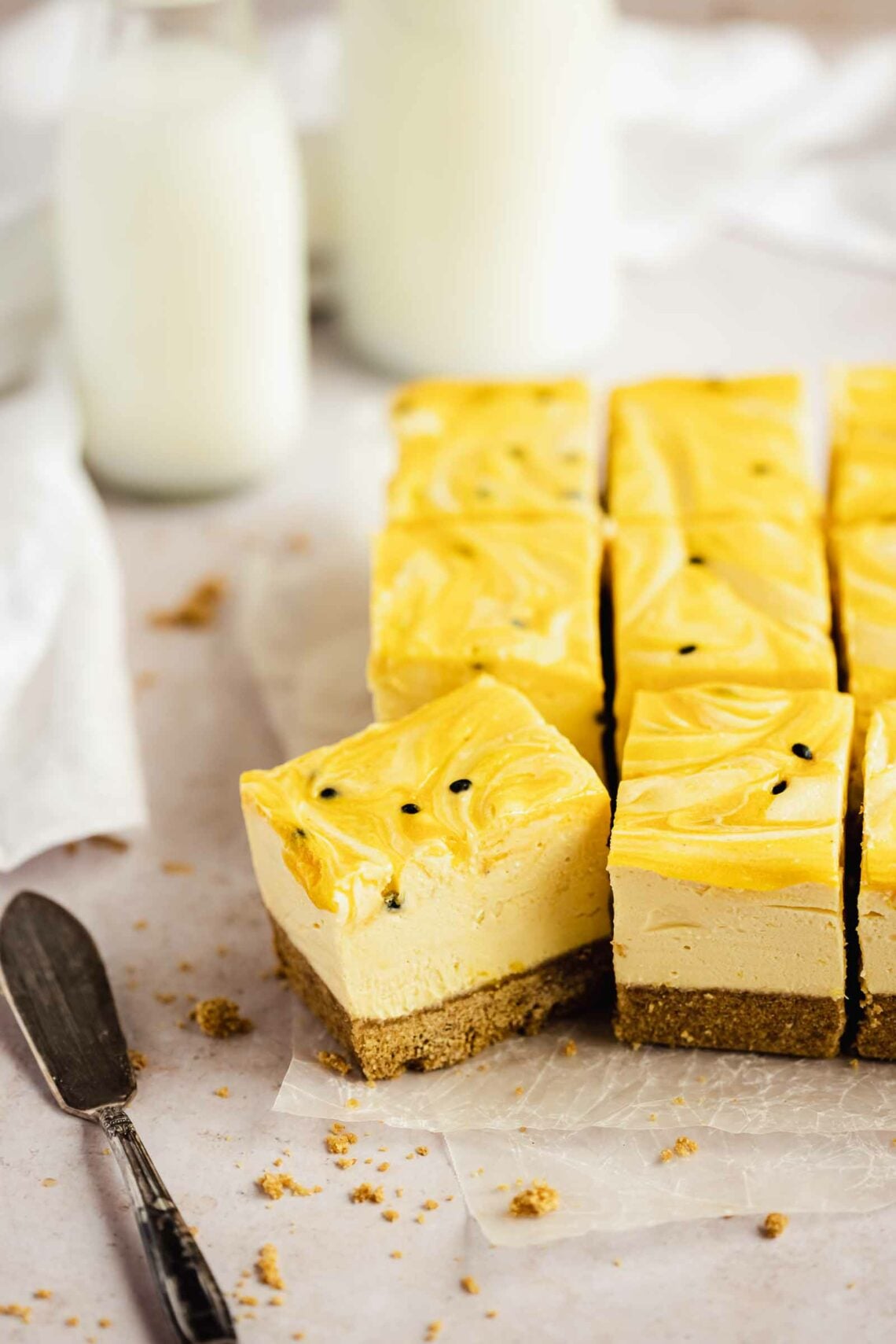 Passion Fruit No Bake Cheesecake [No Gelatin] Flouring Kitchen