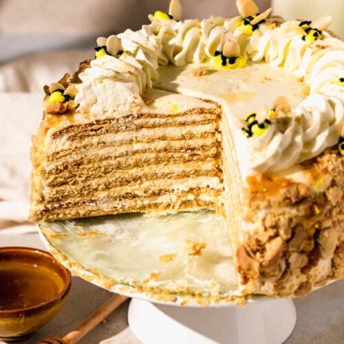 Honey Cake Medovik - Flouring Kitchen