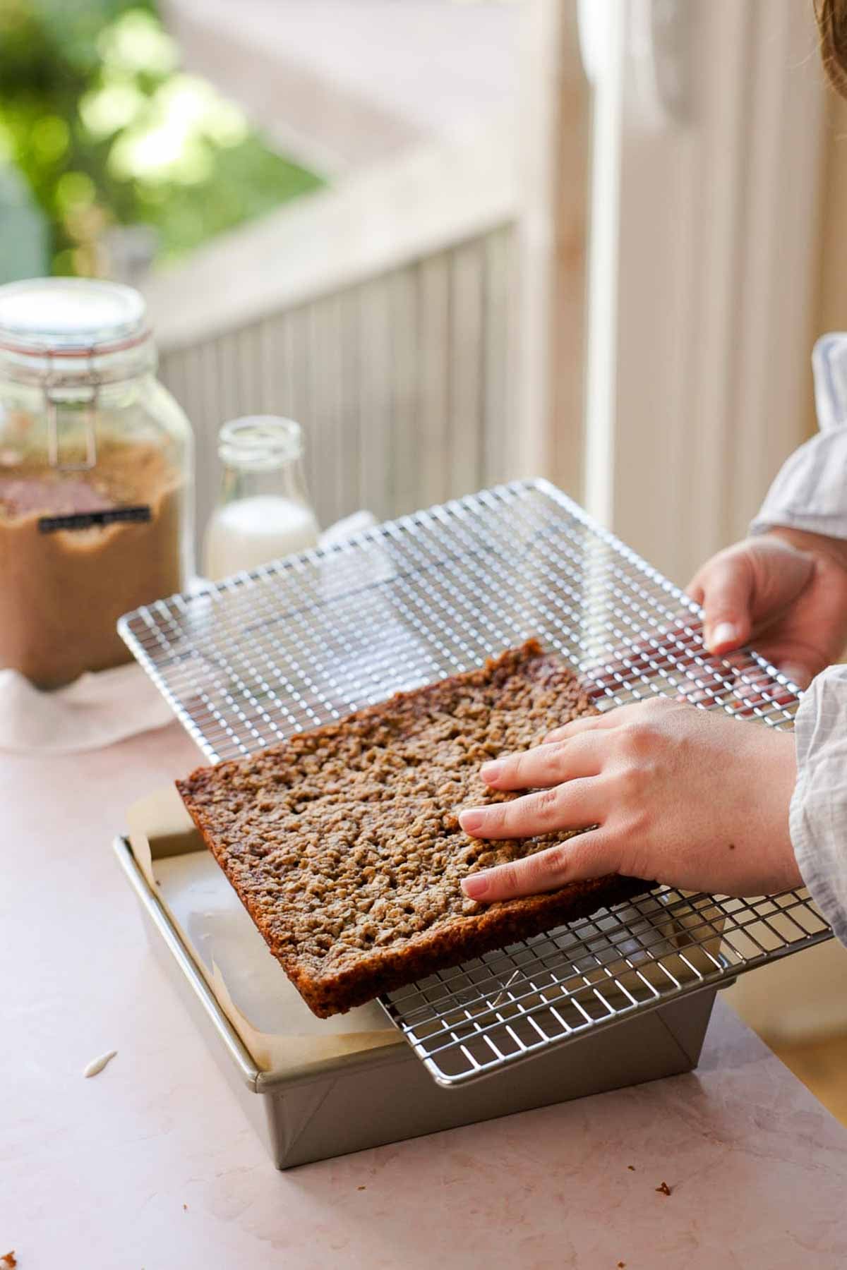 topping vanilla no churn ice cream with oatmeal cookie