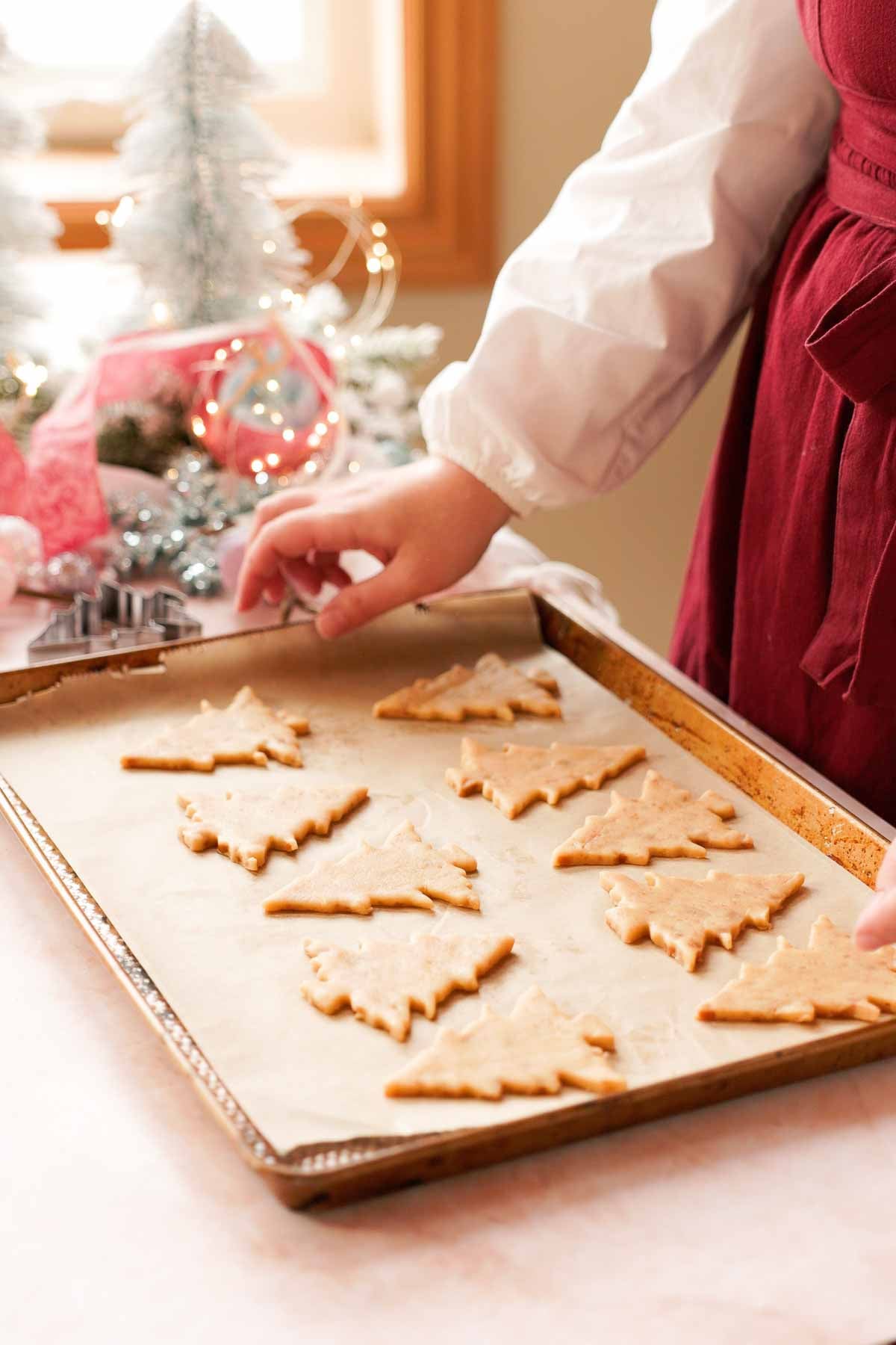 ready to bake caramel sugar cookie trees
